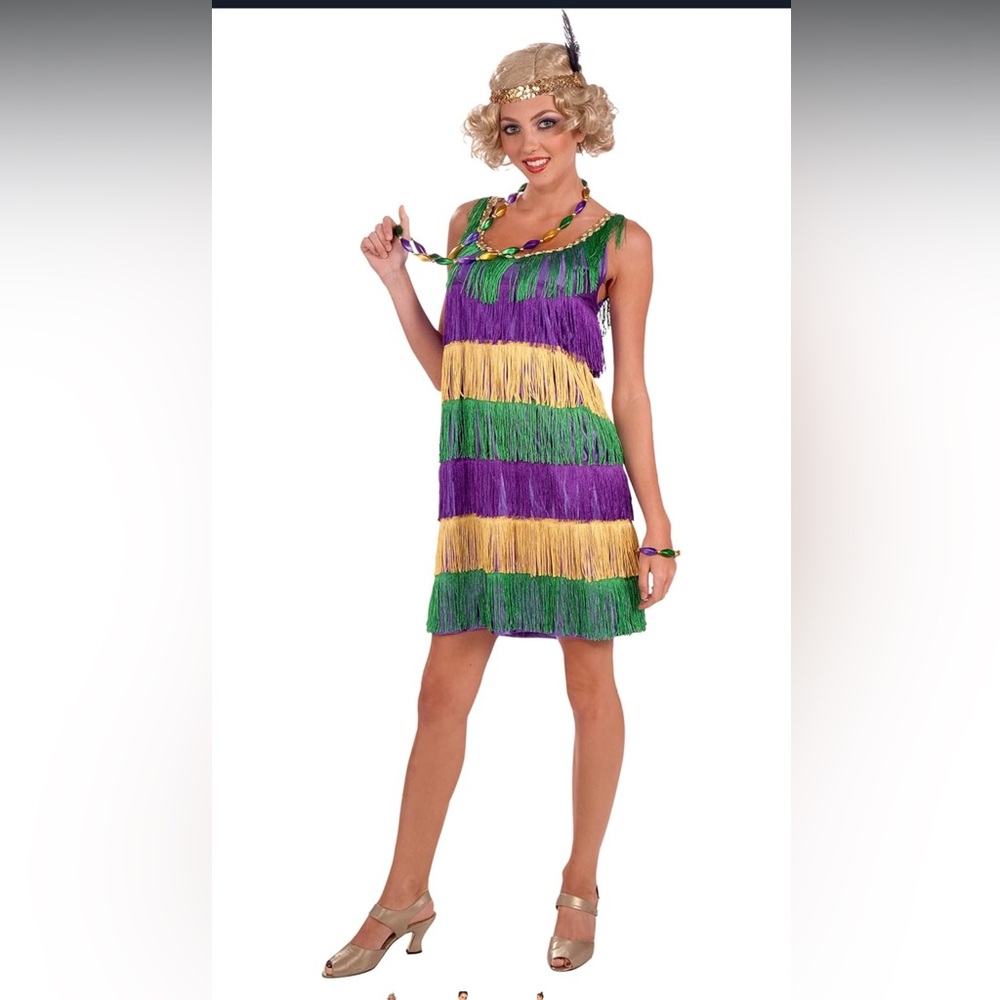 Colorful Fringe Flapper Dress